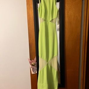 Formal lime green dress size 0/2  modest dress compared to most today